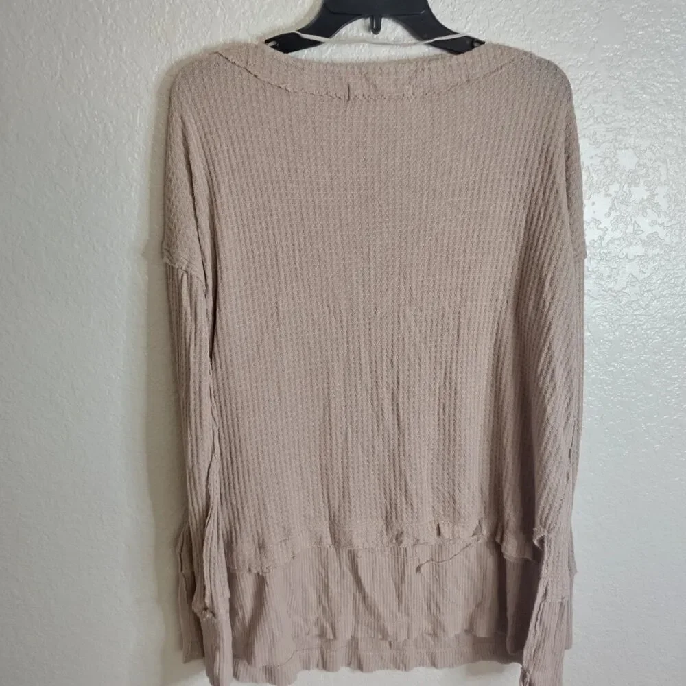 Free People We The Free North Shore Thermal Top Sand sz Xs